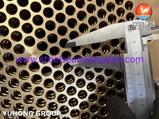 ASTM B171 C46400 Σταθερό φύλλο σωλήνων Βασικό στοιχείο για ανταλλακτές θερμότητας