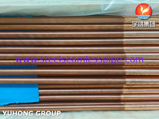 ASTM B111 UNS C12200 Χωρίς συγκόλληση χάλκινος σωλήνας ανταλλακτής θερμότητας χαμηλού πτερυγίου σωλήνας