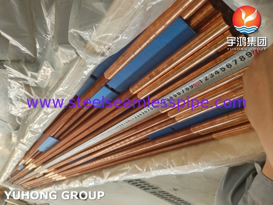 ASTM B111 UNS C12200 Χωρίς συγκόλληση χάλκινος σωλήνας ανταλλακτής θερμότητας χαμηλού πτερυγίου σωλήνας