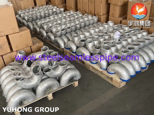 Ατσάλινο / διπλό ατσάλι Buttweld Fitting 180 βαθμών Επιστροφή αγκώνα ASME B16.9