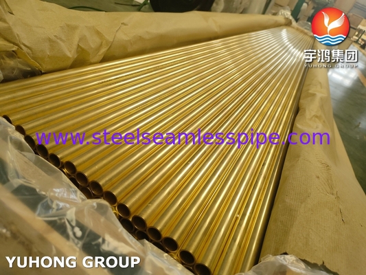 ASTM B111 C44300 O61 Σωλήνας μεταλλικού χάλυβα Admiralty Seamless Copper Heat Exchanger Tube