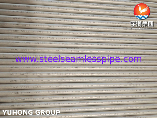 Υπερ-διπλής σωλήνας 2507, ASME SA789 UNS S32750 Χωρίς ραφή διπλής σωλήνας χάλυβα