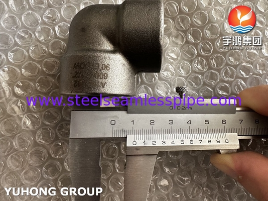 ASTM A182 F92 Χάλυβας κράματος 90° Κεφαλοκέφαλος 6000# Τεχνουργήματα σωλήνων υψηλής πίεσης