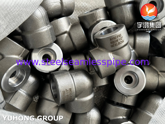 ASTM A182 F92 Χάλυβας κράματος 90° Κεφαλοκέφαλος 6000# Τεχνουργήματα σωλήνων υψηλής πίεσης