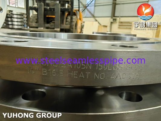 ASTM A105 / A105N Χάλυβας άνθρακα Στρίψιμο επιφάνειας επιφάνειας ASME B16.5 Σφυρηλατημένη επιφάνεια SORF