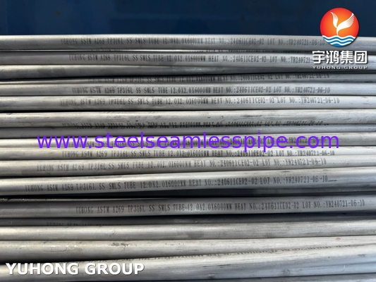 ASTM A269 TP316L Κούφος άψογος σωλήνας από ανοξείδωτο χάλυβα