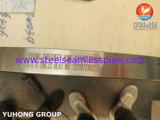ASME SA240 SS304 Πίνακας σωλήνων από ανοξείδωτο χάλυβα για εναλλάκτη θερμότητας