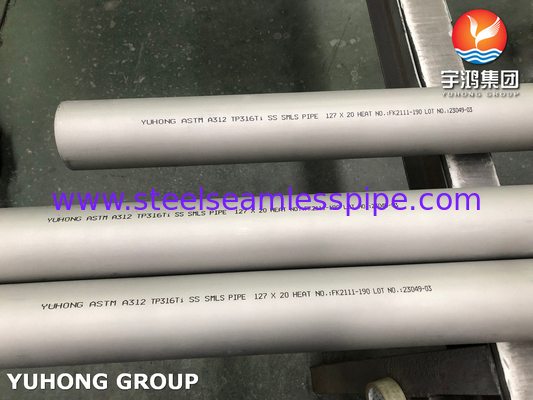 ASTM A312 316Ti Σιδηροδρομικό σωλήνα από ανοξείδωτο χάλυβα