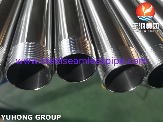 ASTM A270 Υγιεινός σωλήνας TP304 Χάλυβα από ανοξείδωτο χάλυβα Χωρίς ραφές σωλήνας με άκρο νήματος NPT