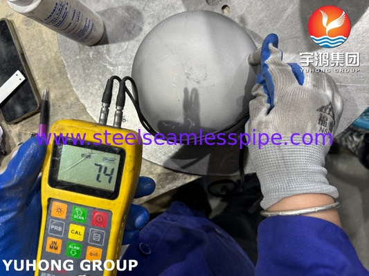 Υπερ διπλό σωλήνες SAF2507, ASTM A815 WPS UNS S32750 Buttweld Cap