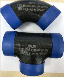 ASTM A860 WPHY60/42/52/65/70/ΓΡΆΜΜΑ Τ μειωτών 80, ΑΓΚΏΝΑΣ 2» επιφάνεια bw ASME B16.9 SCH80 μαύρο Ή επίστρωμα χρώματος