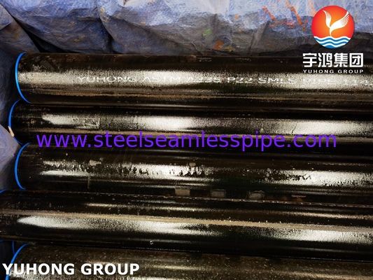 ASTM A335 P22 Μαύρο χρώμα Σύνθετο χάλυβα Χωρίς ραφές σωλήνα 2.25Cr-1Mo