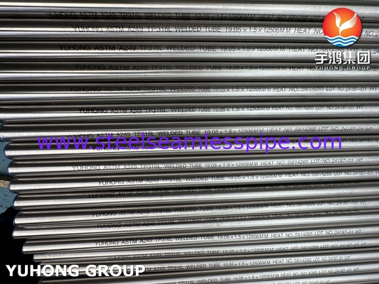Τύπος ASTM A249/ASME SA249 TP316L για ανταλλακτές θερμότητας