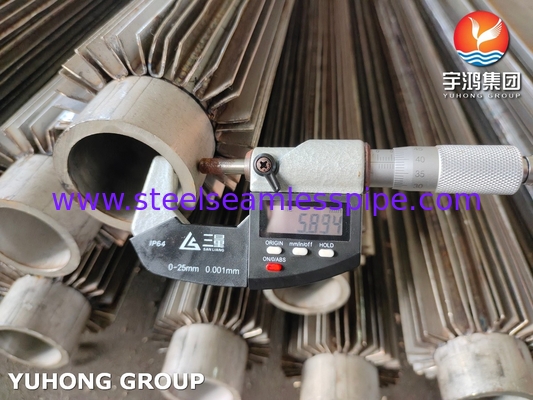 ASTM A106 A333 A179 A210, P5 P11 P22 P9, Διαμήκη φτερωτή σωλήνα