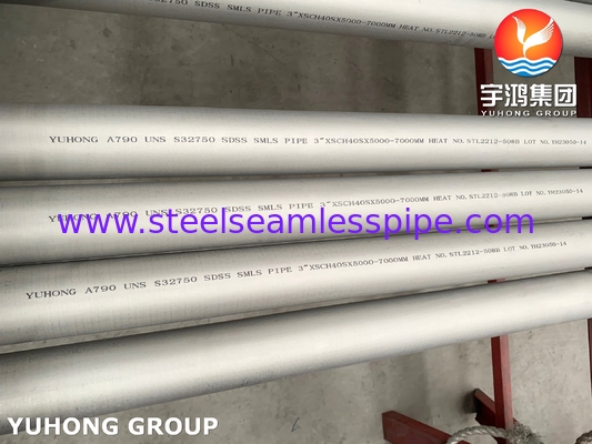 Α790 S32750 Super Duplex Steel Seamless Pipe για την παραγωγή ενέργειας