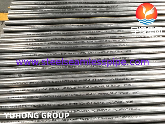 SB163 Monel 400 Νικέλου-Μεθάνου Σύνθετο σωλήνα UNS N04400 Στήλες απόσταξης