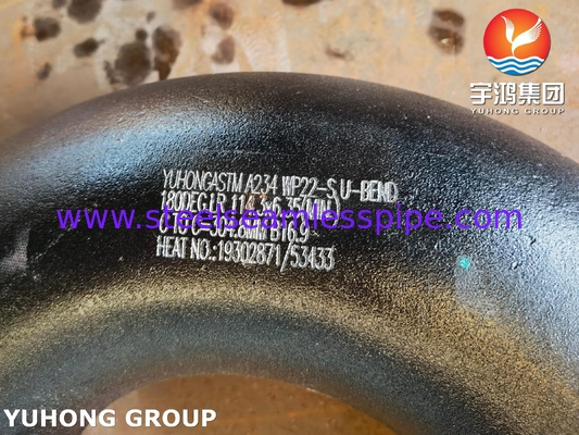 Εφοδιασμός σωλήνων από κράμα χάλυβα ASTM A234 WP22 180° LR U BEND