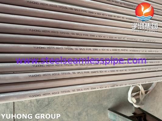 ASTM A269 TP316L Ατσάλινο σωλήνα χωρίς συγκόλληση