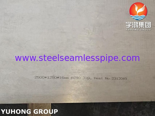 ASTM A240 SS316L 1.4404 S31603 Πλάκα από ανοξείδωτο χάλυβα για πετρέλαιο και αέριο