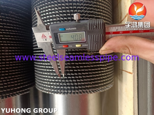 TP304H HFW Fin Tube Serrated Type ASTM A312 Για σύστημα ατμού ανάκτησης θερμότητας HRSG