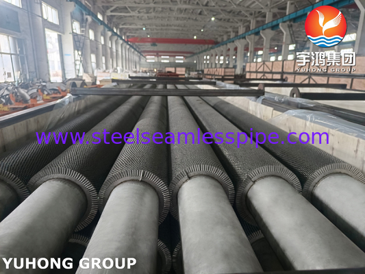 TP304H HFW Fin Tube Serrated Type ASTM A312 Για σύστημα ατμού ανάκτησης θερμότητας HRSG