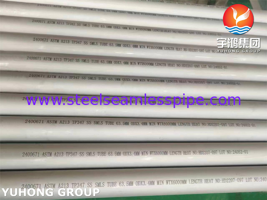Χωρίς συγκόλληση σωλήνες ASTM A213 TP347 για περιβάλλον υψηλής θερμοκρασίας