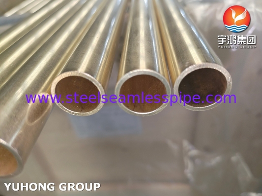 ASME SB111 C44300 Χωρίς συγκόλληση χάλκινος σωλήνας χάλκινος σωλήνας για εναλλάκτη θερμότητας