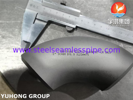 ASTM A815 S32750 Δυαδική σιδηροδρομική ένωση αγκώνα 90° LR Buttweld BW B16.9