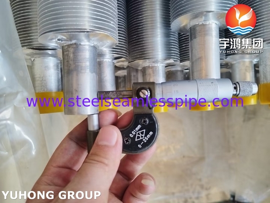 ASME SA249 TP316L Τυποποιημένο σωλήνα πτερυγίου με λωρίδα πτερυγίου Al1100 για ψύκτη αέρα