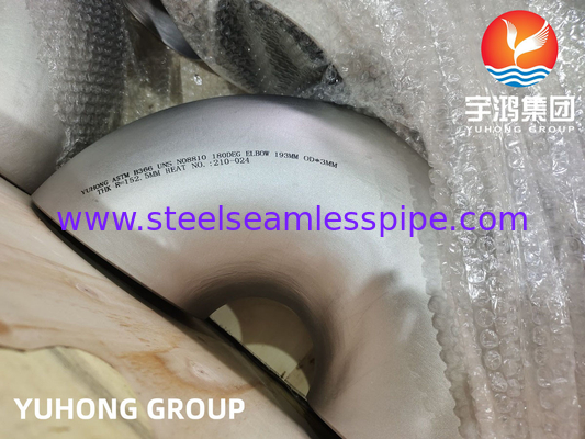 ASTM B366 UNS N08810 Incoloy 800H Νικελικό κράμα από χάλυβα με τοποθέτηση 180° αγκώνα B16.9
