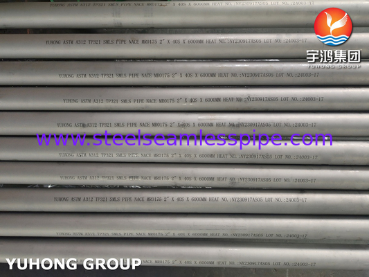 ASTM A312 TP321 Ατσάλινος αδιάβροχος σωλήνας ακινητοποιημένος και αναψυγμένος για τη βιομηχανία πετρελαίου και αερίου και τη χημική βιομηχανία