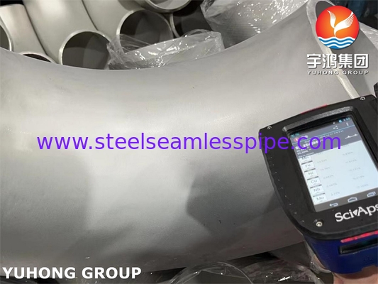 ASTM A403 WPS31254 Διπλό ανοξείδωτο χάλυβα 254SMO Εφοδιασμοί 90 μοίρες LR Κόντος