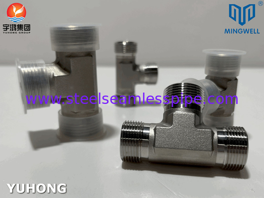Ατσάλι αδιάβροχο προσαρμογέα Tees NPT G PT SS316L Υδραυλικό σχηματισμό