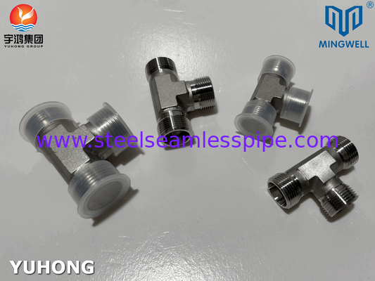 Ατσάλι αδιάβροχο προσαρμογέα Tees NPT G PT SS316L Υδραυλικό σχηματισμό