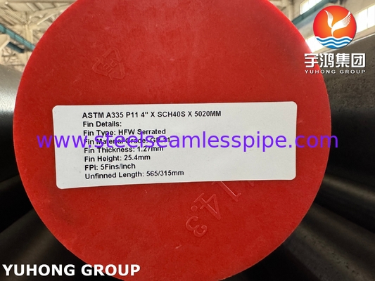 ASTM A335 P11 Σύνθετο χάλυβα υψηλής συχνότητας συγκόλλησης ιμάντιστου σωλήνα για HRSG και λέβητα