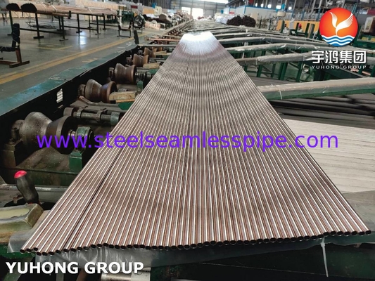 ASME SB111 C70600 Χωρίς έλξη σωλήνας χαλκού νικελίου για θαλάσσιο εναλλάκτη θερμότητας
