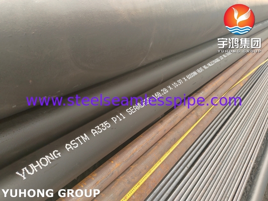 ASTM A335 P11 Σύνθετο χάλυβα Χωρίς Σύνδεση σωλήνα για υπερθέρμανση οικονομιστή μήκος 6000mm WT 10,97mm