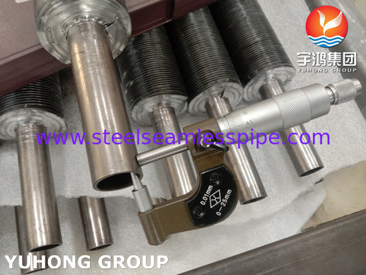 ASME SB163 N04400 Ενσωματωμένος σωλήνας φιν με φιν αλουμινίου για ψυγείο αέρα και επαναθέρμανση αερίου
