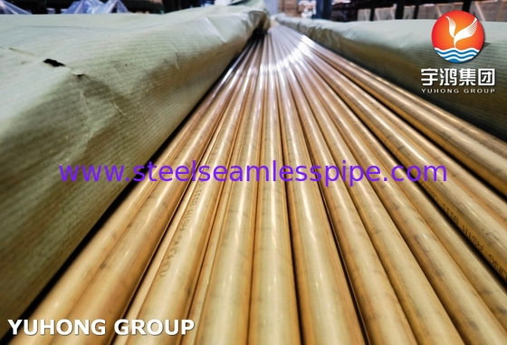 ASME SB111 C68700 Χωρίς συγκόλληση σωλήνες από χαλκό O61 για εναλλάκτη θερμότητας