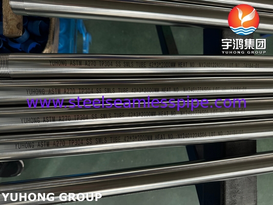ASTM A270 TP304 Υγιεινός αδιάβροχος σωλήνας από ανοξείδωτο χάλυβα για φαρμακευτικά τρόφιμα