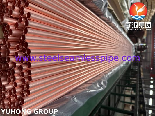 ASTM B111 UNS C12200 / CW024A Σωλήνας Χαλκού Άνευ Ραφής DHP για Εναλλάκτη Θερμότητας