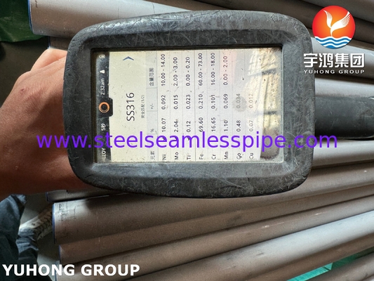 ASME SA213 TP316 S31600 Ανοξείδωτος Χάλυβας Αδιάρραυστος Σωλήνας για Εναλλάκτη Θερμότητας