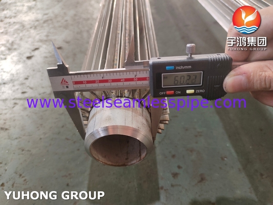 ASTM A213 TP316L Διάμεσος σωλήνας φτερούγων ζεύξης για ψυκτικά συστήματα ψύξης ψυκτικών πετρελαίου