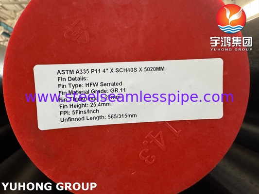 ASTM A335 P11 Τυβός με ραβδώδες πτερύγιο με πτερύγιο GR 11 για σύστημα υπερθέρμανσης HSRG