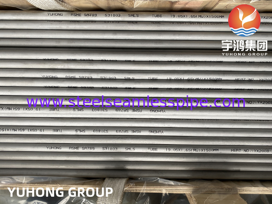ASTM A789 UNS S31803 1.4462 Σωλήνας από ανοξείδωτο χάλυβα Duplex χωρίς ραφή και συγκολλημένος