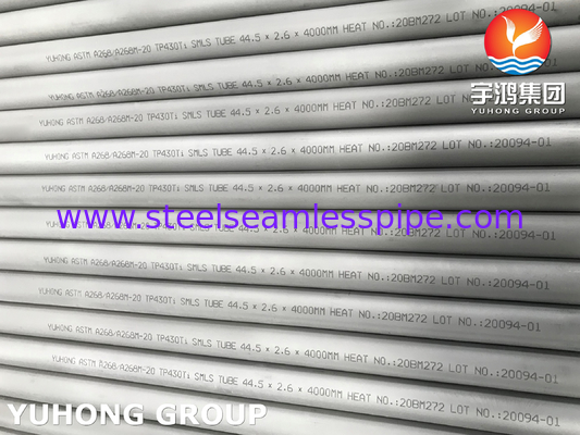 ASTM A268 TP430Ti Φερριτικό Μαρτενσιτικό Ανοξείδωτο Χάλυβα Ασυρματικό Σωλήνα