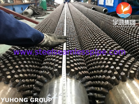 Σωλήνας με πτερύγια από χάλυβα κράματος ASTM A213 T9 με καρφιά από κράμα / ανοξείδωτο χάλυβα για λέβητα ή θερμαντήρα