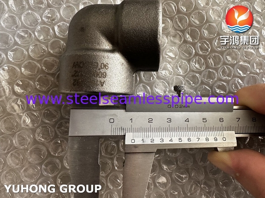 ASTM A182 F92 Κράμα χάλυβα σφυρήλατο 90 μοιρών αγκώνας B16.11 2'' Sch5-XXS