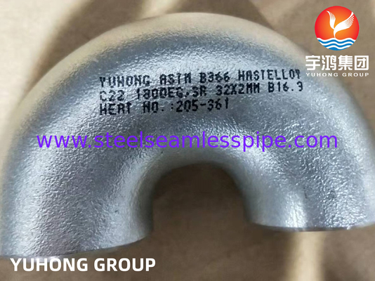 ASTM B366 C22 Προμηθευτής αγκώνων σωλήνων Ανθεκτικά στη διάβρωση εξαρτήματα από κράμα νικελίου