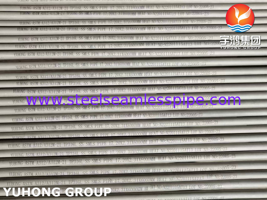 ASTM A312 TP316L (UNS S31603) Χωρίς ραφές σωλήνες από ανοξείδωτο χάλυβα για πετροχημικά